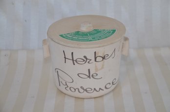 (#122) Pottery Herbs De Provence Covered Pot