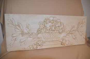 115) Decorative Wall Hanging Flower Basket 3D Foam Board Light Weight ( On Back Slight Water Marks)