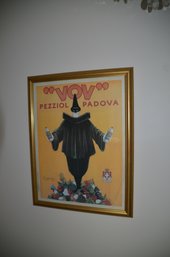 (#44) 'VOV' PEZZIOL PADOVA 1922 By Leonetto Cappiello 35x27 On Wood Frame