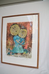 64JS) John Haymson Mother And Child Lithograph Signed Artist Proof