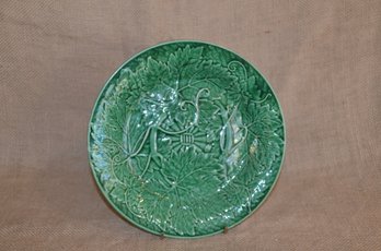 148) Wedgwood Green Leaf Ceramic Plate 8' Round