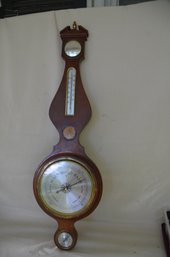 36) German Banjo Weathervane Barometer Wall Hanging 34.5'H