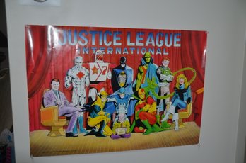 (#62) 1987 DC Comic Poster Justice League International 30x31