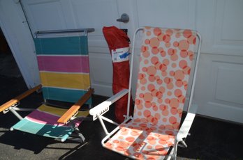 (#71) Beach Chairs And Sport Folding Soccer Chair