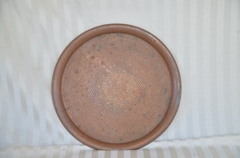 (#127) Copper Serving Tray 15.5' Round