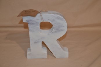 119) Marble Letter 'R' Display