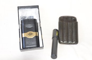 69) Lot Of 3 Cigar Holder Cases