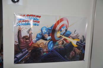 (#63) 1987 Marvel Comic Captain America Comic Poster 34x22