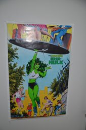 (#64) 1984 Marvel Comic Poster The Sensational The Hulk 22x34