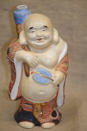 211) Buddah Decanter Kamotsuru Sake Porcelain Japan Bottle