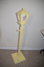 (#126) Floor Standing Wood Pole Lamp 4ft Height