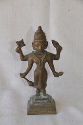 73) Brass Figurine Hindu God 6'