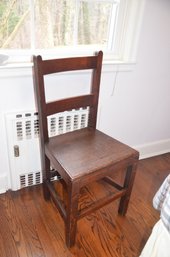 26) Antique Wood Desk Chair
