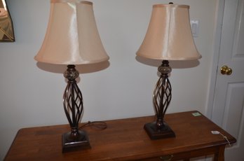 (#83) Pair Of Table Lamps 26'H