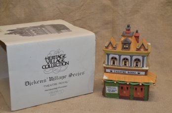 (#105) Department 56 THEATRE ROYAL 1989 Heritage Dickens Village Series In Orig. Box