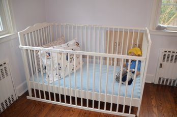 36) Baby Crib White