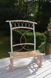 Wood Love Seat Bench Hand Made
