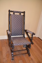 24) Antique Wood Spindle Rocker Chair