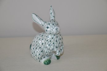 Hand Painted Ceramic Bunny Figurine 5.5'H