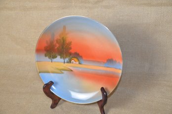 (#65) Asian Japanese Sunset Decorative Plate 8.25'
