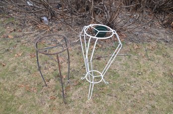 (#20) Metal Plant Stand Lot Of 2