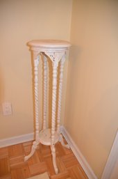 Wood White Distressed Floor Standing Plant Display Stand 41'H