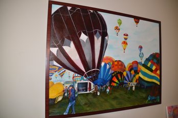 (#1) Original Oil Painting By Artist Work By Linda S. Ruden Work Balloons