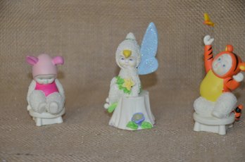 (#58) Mini Snowbabies Dept 56 ~ TINKER BELL BABY ~ I CAN BE BRAVE WITH POOH ~ I'M A BUNNY TIGER Figurine W/Box