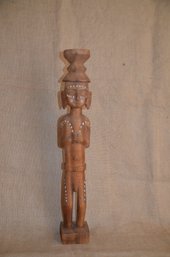 29) Wooden African Carved Statue Wall Hanging 21'H