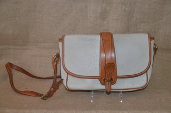 (#23) Dooney & Bourke Off White Tan Trim Shoulder Handbag