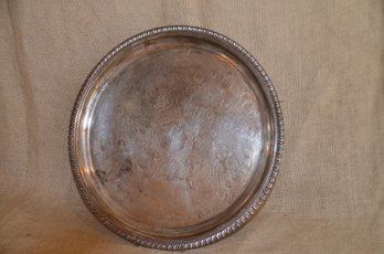 172) Silver Plate 12' Round Serving Platter