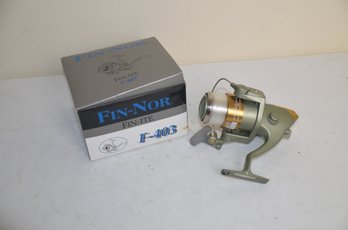 (#23) Fishing Reel In Box Fin-ite By Fin-Nor F403 Made In Bangladesh