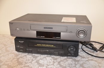(#210) VHS Proscan VCR Plus AND Sharp VC-A410 Video Cassette Recorder