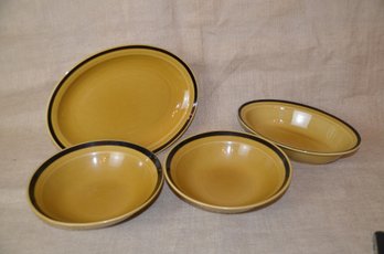 (#161) Vintage Stoneware Japan Serving 4 Pieces