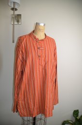 (#67C) Shop Holic Fashion Men's / Women's Orange Plaid 100 Cotton Size XXXL