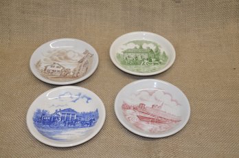 231) Woods & Sons England Porcelain Upper Canada Village Coasters Set Of 4