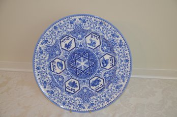 (#10) Spode 12' Blue And White Sada Plate