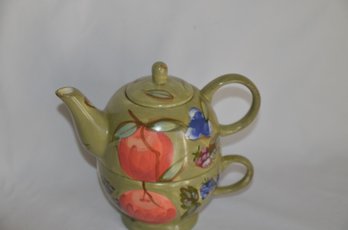 (#119) Ceramic Tea Pot 1 Cup Mesa International Warmer