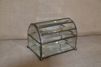 (#170) Belveled Glassed Mirrored Treasure Box