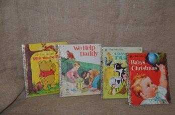 (#109) Vintage Children Little Golden Books 1972 ( 4 Of Them)