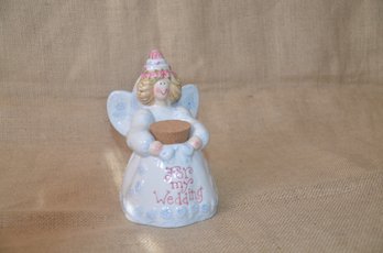 (#33) Ceramic FOR MY WEDDING Bride Savings Bank 7'H