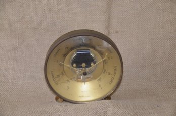58) Vintage French Brass Barometer  5' Diag.