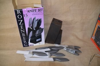 (#171) Zenburger 15 Pieces Knife Set Titanium Blade 15 Pieces