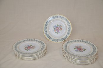 3) Wedgwood Bone China Made In England WOODSTOCK Pattern 6' Dessert Plates Set Of 12