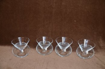 (#20) Modern 7.5 Oz. Martini Glasses With Chiller Or Shrimp Cocktail Or  Ceviche Server - Elegant Chilled Bowl