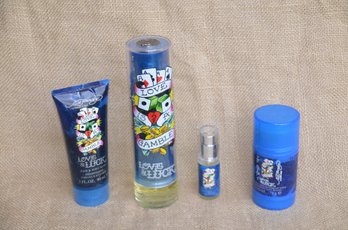 (#55) Ed Hardy Love And Luck Toilette Spray, Hair And Body Wash, Deodorant Stick