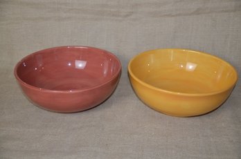 (#87) Espana Colorful Serving Bowls 11' - Small Chips On Rim