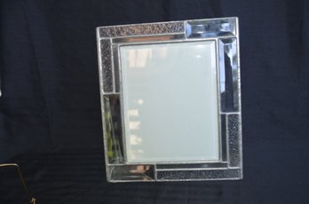 133JF) Leaded Glass Stand Up Picture Frame 11x13 Holds 8x10 Picture