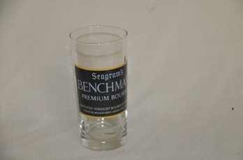 9) Drinking Glass Seagrams Benchmark Premium Bourbon Tumbler Glass 5.5'H
