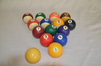 10) Vintage Pool Balls ( #5 Missing ) Regulation Quality